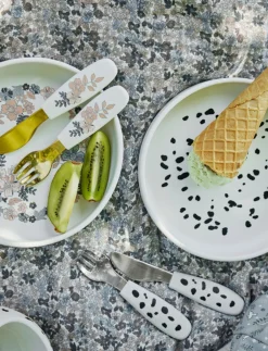 Elodie Tallerken Sæt Silikone, Blue Garden