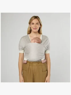 Ergobaby Aura Wrap Knit Strækvikle, Grey Stripes