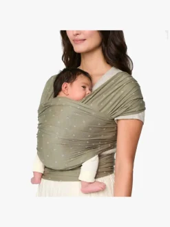 Ergobaby Aura Wrap Knit Strækvikle, Olive Diamonds