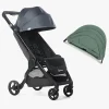 Ergobaby Metro+ Klapvogn inkl. Ekstra Kaleche, Slate Grey/Sea Grass