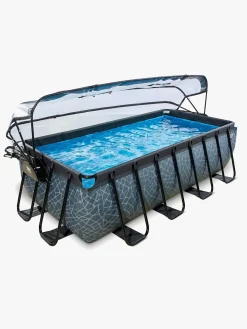 EXIT Stone Pool med Kuppel 400x200x100 cm, Grå