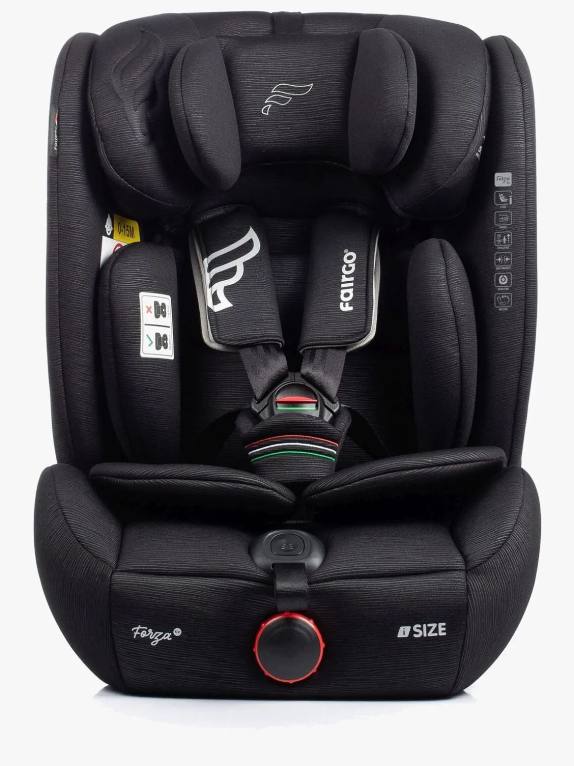 Fairgo Forza i-Size Autostol, Black Sand