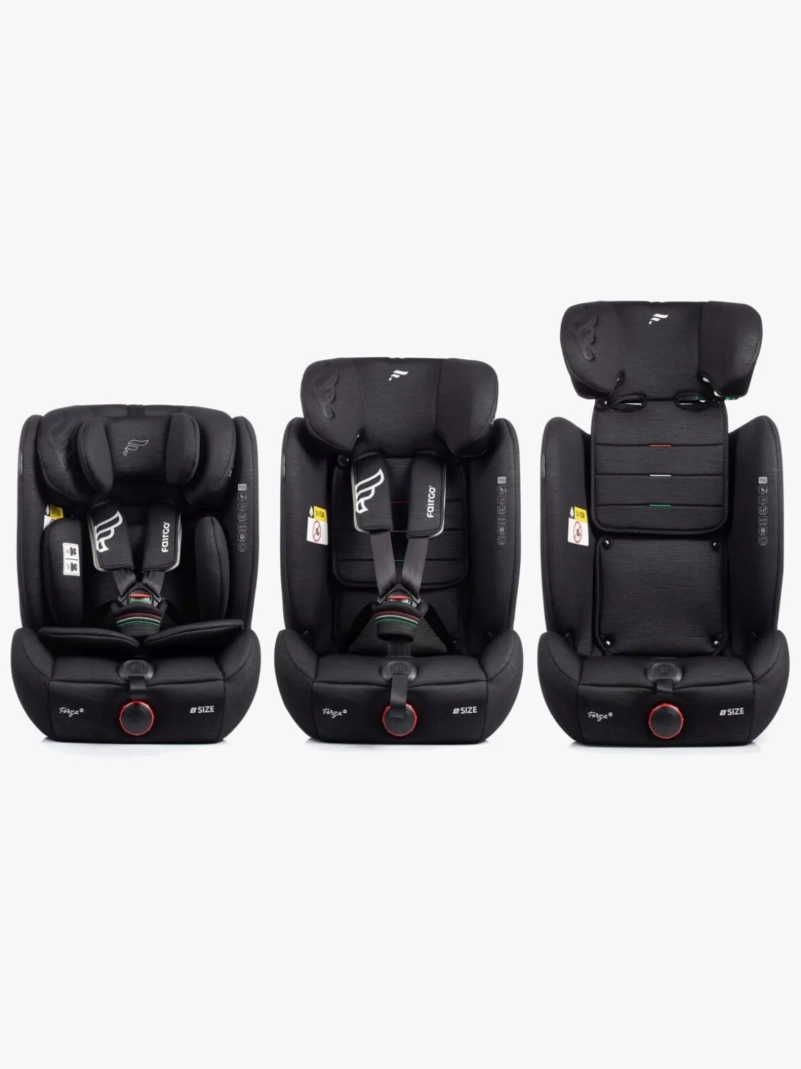 Fairgo Forza i-Size Autostol, Black Sand