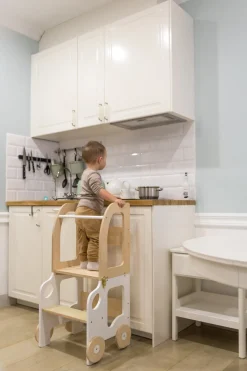 Family-scl Bil Læringstårn, Hvid/Natur