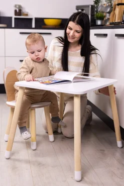 Family-SCL Kanin Bord & Stol Sæt, Hvid