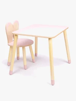 Family-SCL Kanin Bord & Stol Sæt, Pink