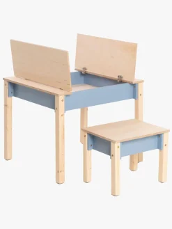 Family-scl Smart Opbevaring Bord med Stol, Dusty Blue