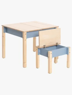 Family-scl Smart Opbevaring Bord med Stol, Dusty Blue