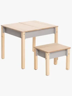 Family-scl Smart Opbevaring Bord med Stol, Grå