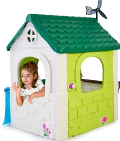 FEBER Eco Legehus, Grøn/Hvid