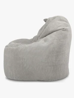 Furini Yoko Sækkestol Velour, Lysegrå