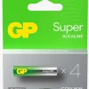 GP Super Alkaline G-TECH AAA/LR03 Batterier 4-Pak