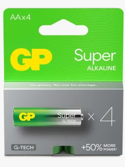 GP Super Alkaline G-TECH AA/LR6 Batterier 4-Pak