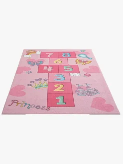Happy Kids Gulvtæppe 120x160, Lyserødt