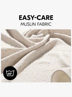 Hauck Cuddle N Clean Tæppe/ Stofble i Musselin 3-pak, Sage/Beige/Dots/Cork