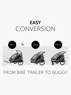 Hauck Dryk Duo Cykelanhænger, Grey