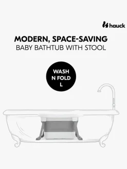 Hauck Wash N Fold Badekar L, White/Stone