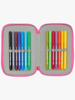 Hello Kitty Kuromi Penalhus med 3 Rum, Lyserød/sort