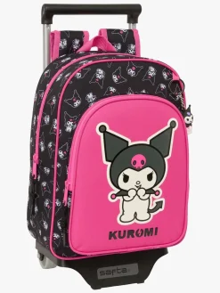 Hello Kitty Kuromi Trolley Kuffert 10L, Lyserød/sort