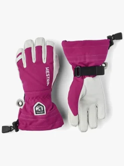 Hestra Army Leather Heli Ski Handsker, Fuchsia