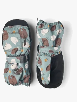 Hestra Vanter Baby Zip Long, Sea blue Print