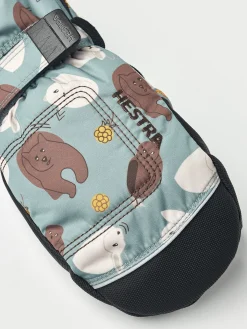 Hestra Vanter Baby Zip Long, Sea blue Print