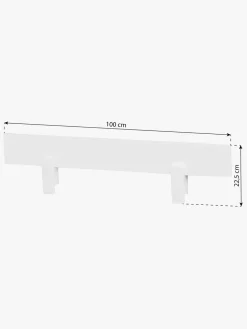 Hoppekids ECO Comfort Enkeltseng med Sengehest 70x160, Hvid