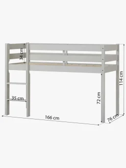 Hoppekids ECO Comfort  Halvhøj Højseng 70x160, Duegrå