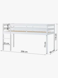 Hoppekids ECO Comfort  Halvhøj Højseng 90x200, Hvid