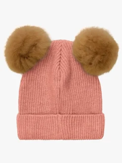 Huttelihut Hue Merinould med Pomponer Alpaka, Burlwood