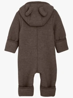 Huttelihut Ulddragt med Ører, Brown Melange