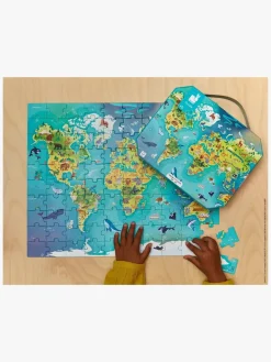 Janod Puslespil Verdenskort 100 Brikker