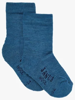 Janus Uldstrømper Merinoblanding 2-pak, Lyseblå