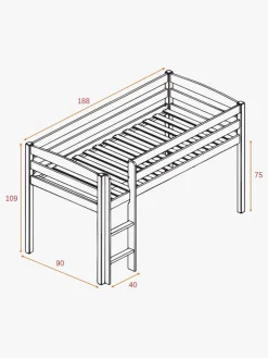 JLY PIRAT Juniorseng m. Sengegardin 90x190, Hvid