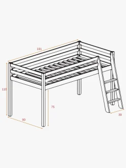 JLY TILDA Juniorseng m Sengegardin 90x190, Hvid