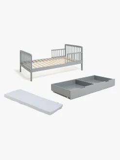 JLY HEAVEN Juniorseng MEYA inkl Sengeopbevaring & Madras 70x140, Mørkegrå