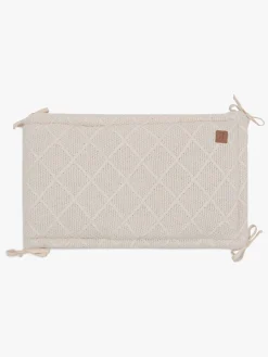 Jollein Strikket Sengerand Ternet Mønster 180x30, Oatmeal