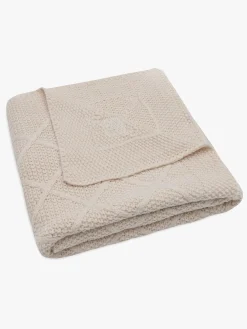 Jollein Strikket Tæppe Ternet Mønster, Oatmeal