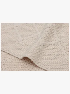 Jollein Strikket Tæppe Ternet Mønster, Oatmeal