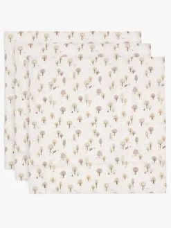 Jollein Tæppe/ Stofble i Musselin 70x70 cm 3-pak, Tiny Park