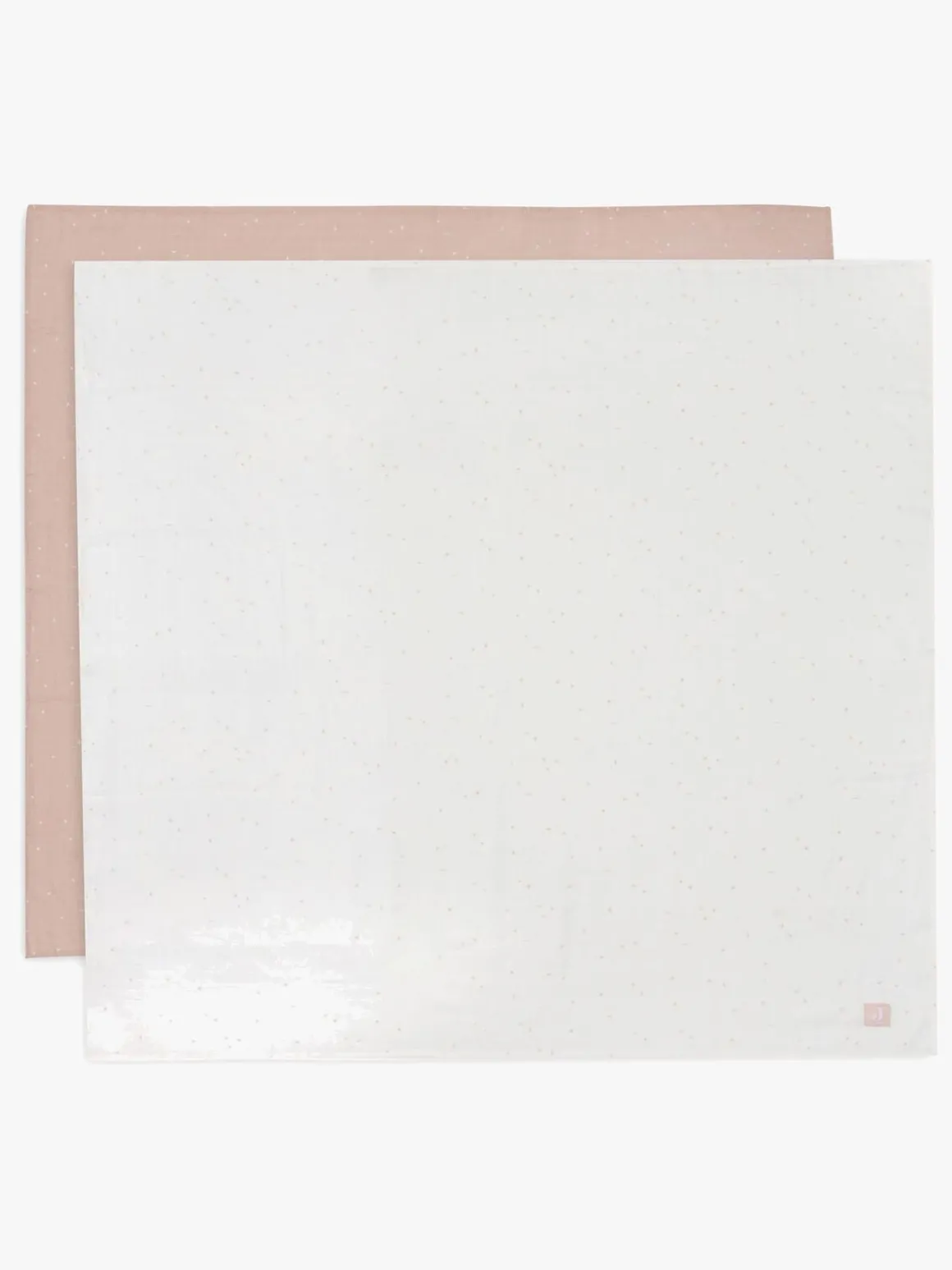 Jollein Tæpper/ Stofbleer i Musselin Twinkling 2-pak, Off white/Wild Rose
