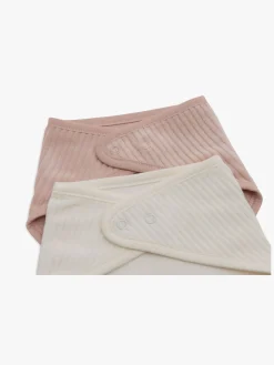 Jollein Velvet Rib Bandana Savlemække 2-pak, Wild Rose/Ivory