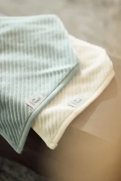 Jollein Velvet Rib Bandana Savlemække 2-pak, Sea Green/Ivory