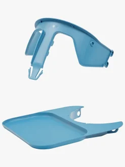 KAOS Klapp Højstol inkl. Beskyttelsesbøjle & Bakke, Beech Natural/Swedish Blue