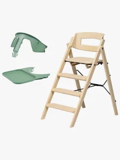 KAOS Klapp Højstol Recycled inkl. Beskyttelsesbøjle & Bakke, Desert Sand/Mineral Green