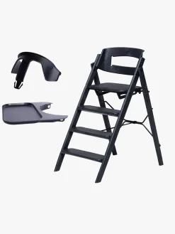 KAOS Klapp Højstol Recycled inkl. Beskyttelsesbøjle & Bakke, Charcoal Black/Charcoal Black