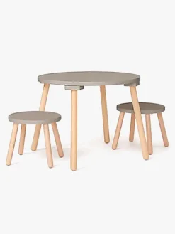 Kids Concept Bord & Stole, Lysebrun