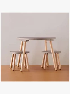 Kids Concept Bord & Stole, Lysebrun