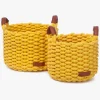 KidsDepot Korbo Opbevaringskurv Medium 2-pak, Yellow