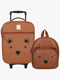 Kidzroom Beary Excited Rygsæk 5L & Kuffert, Brun